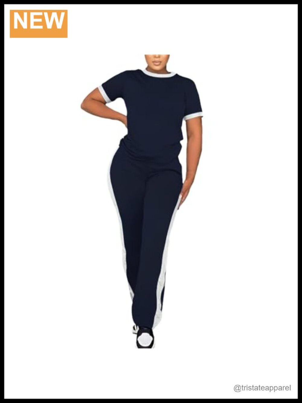 Women's 2 Piece Lounge Set Short Sleeve Top Sweatpants Tracksuit